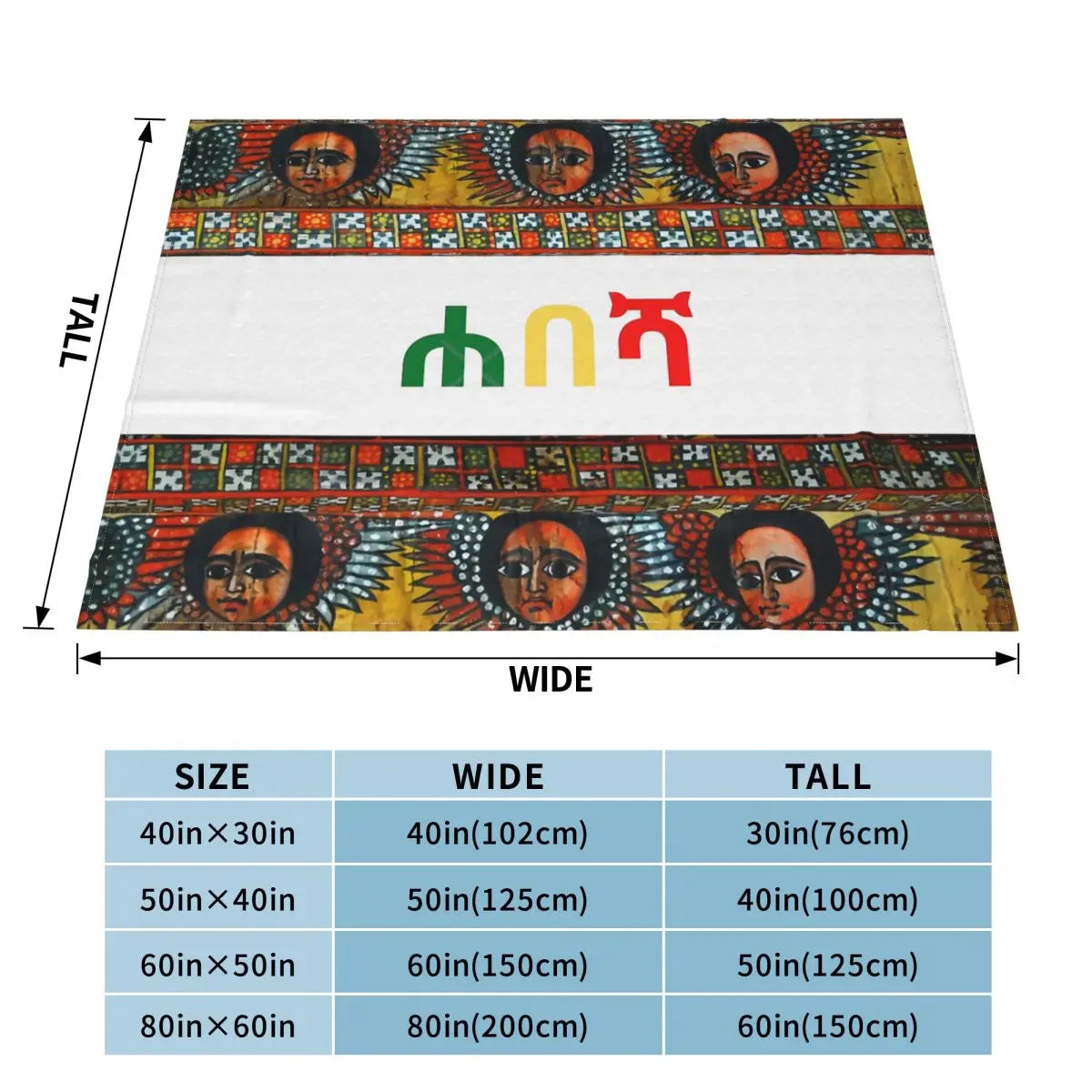 Ethiopian Cross Art Ethiopia Blanket Flannel Spring Autumn COOL Warm Throws For Winter Bedding