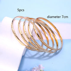 Luxury 24K Color Gold Plated Bracelet Dubai Bridal Wedding Gift Ethiopian Jewelry Arabian Robe Cuff Bracelet Charm Bracelet