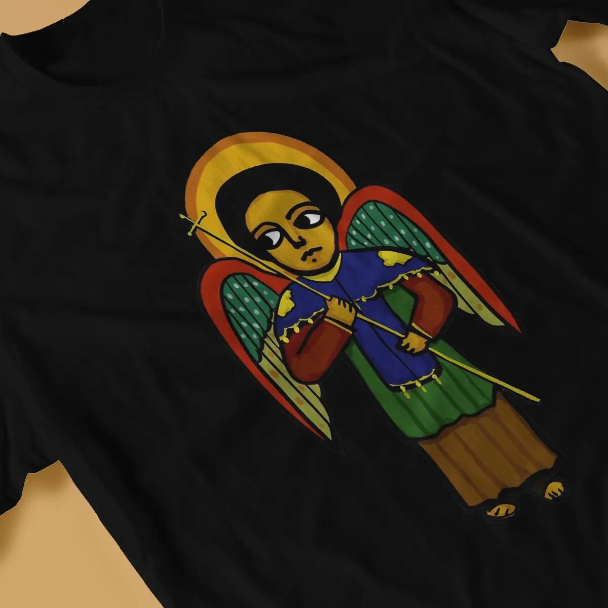 Ethiopian Cross Art Ethiopia Men's TShirt The Angels Fashion T Shirt Original Sweatshirts New Trend