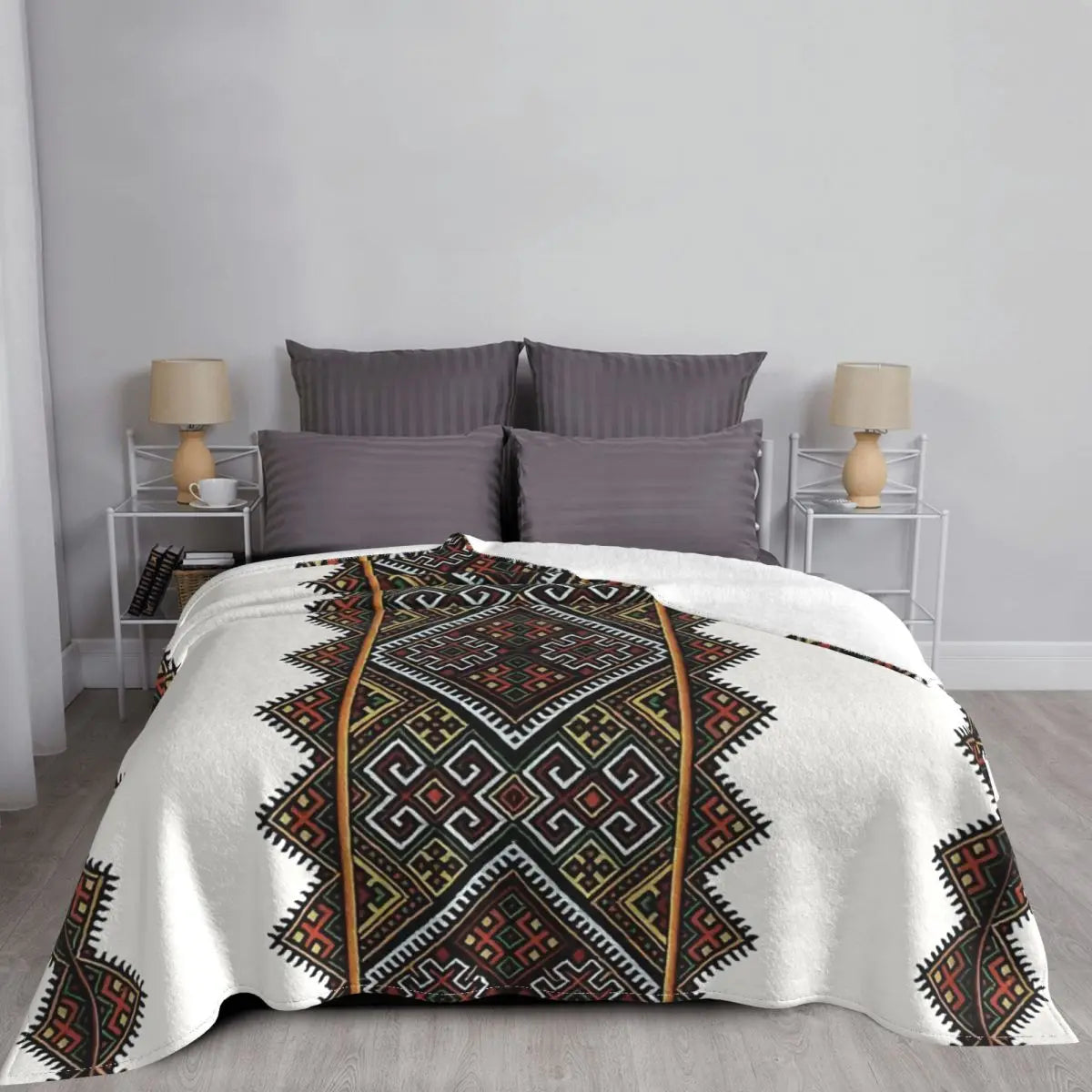 Ethiopian Cross Art Empire Abyssinia Blanket Flannel Spring Autumn Warm Throws For Winter Bedding