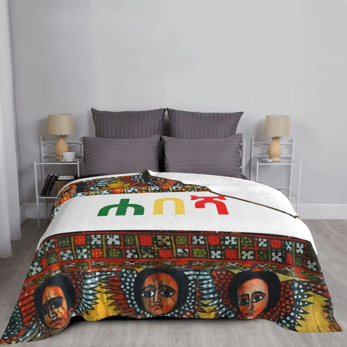 Ethiopian Cross Art Ethiopia Blanket Flannel Spring Autumn COOL Warm Throws For Winter Bedding