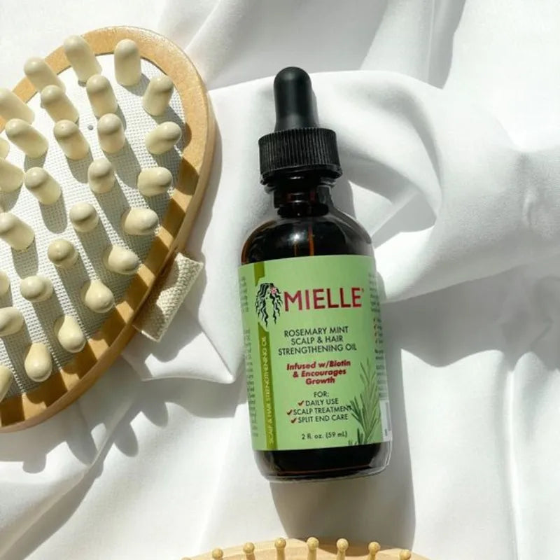 59ml Mielle Hair Growth Essential Oil Rosemary Mint Scalp Hair Strengthening Oil Nourishing Repair Split Ends Dry Hair Care Oil