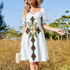 Ethiopian cross Sleeveless Dress women's evening dresses Elegant gown