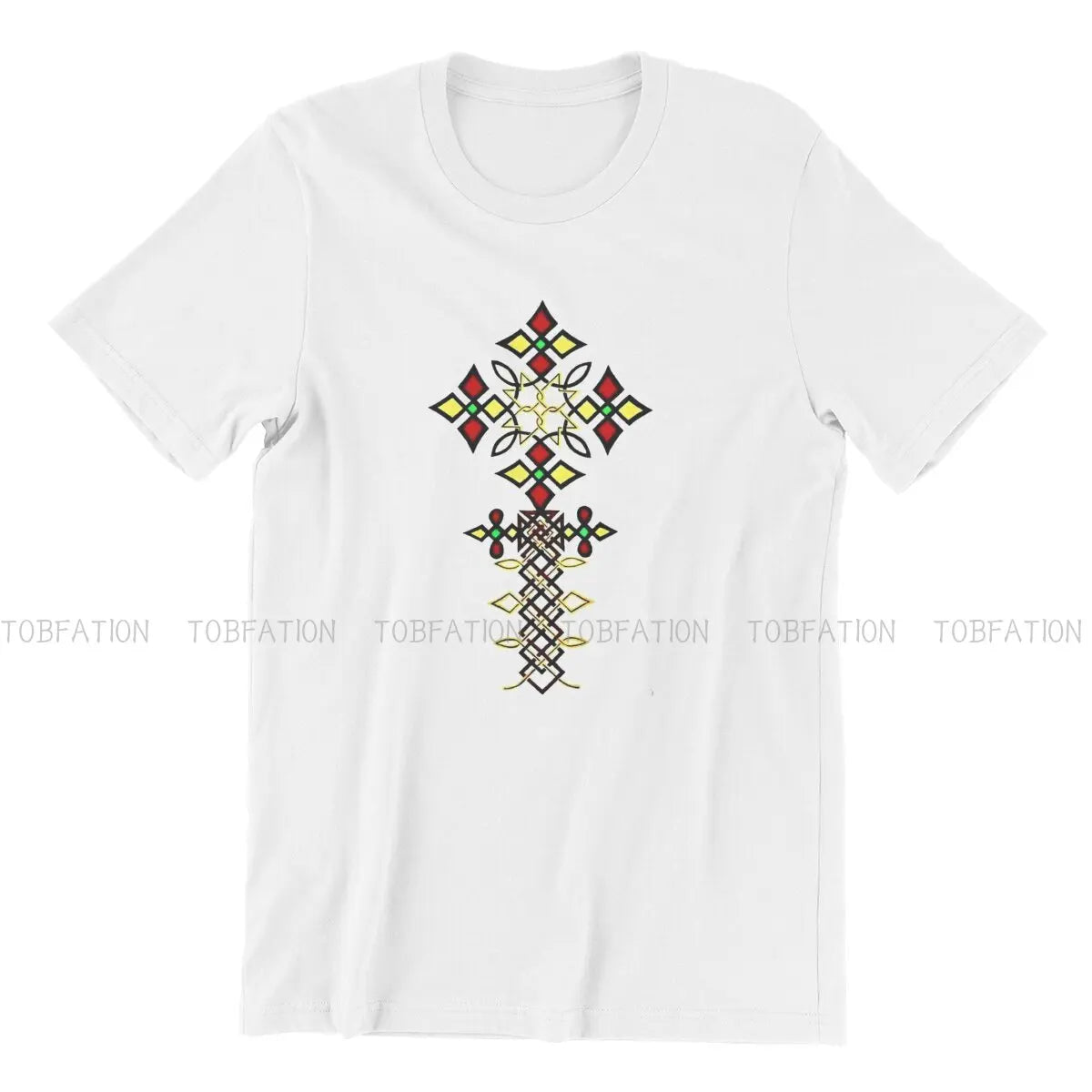 Ethiopian Cross Polyester TShirts Culture Design Distinctive Men's T Shirt Funny Clothing 6XL