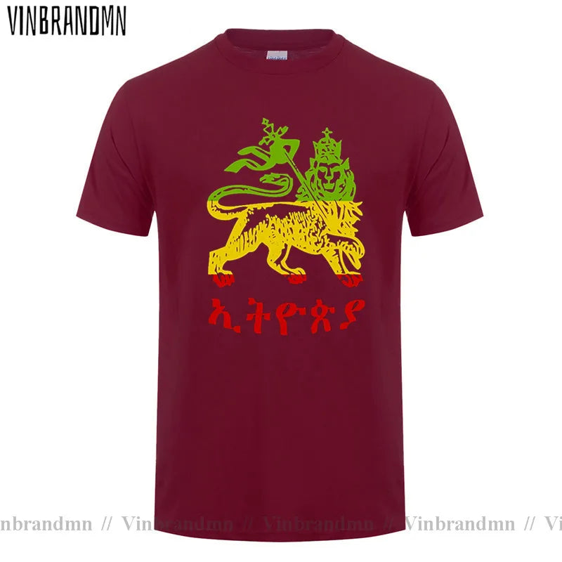 Fashion Lion Of Judah Reggae Music Rastafari Rasta t shirt for men cotton awesome summer gents t shirt tee clothing Natural Tops